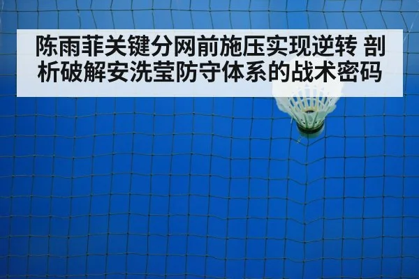 陈雨菲关键分网前施压实现逆转 剖析破解安洗莹防守体系的战术密码 | j9 game